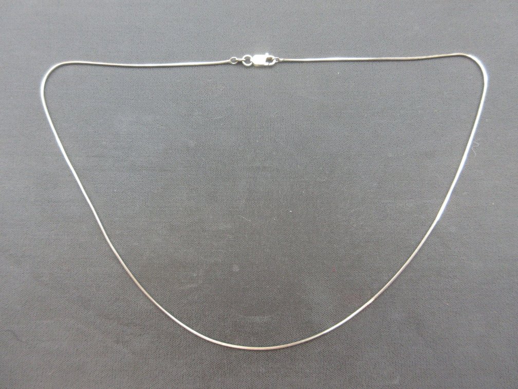 Sterling silver smooth rope necklace