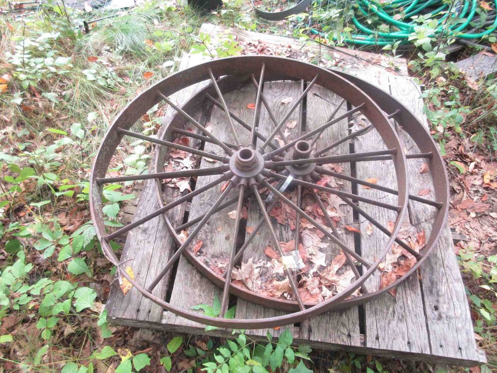 Pair of steel wheels