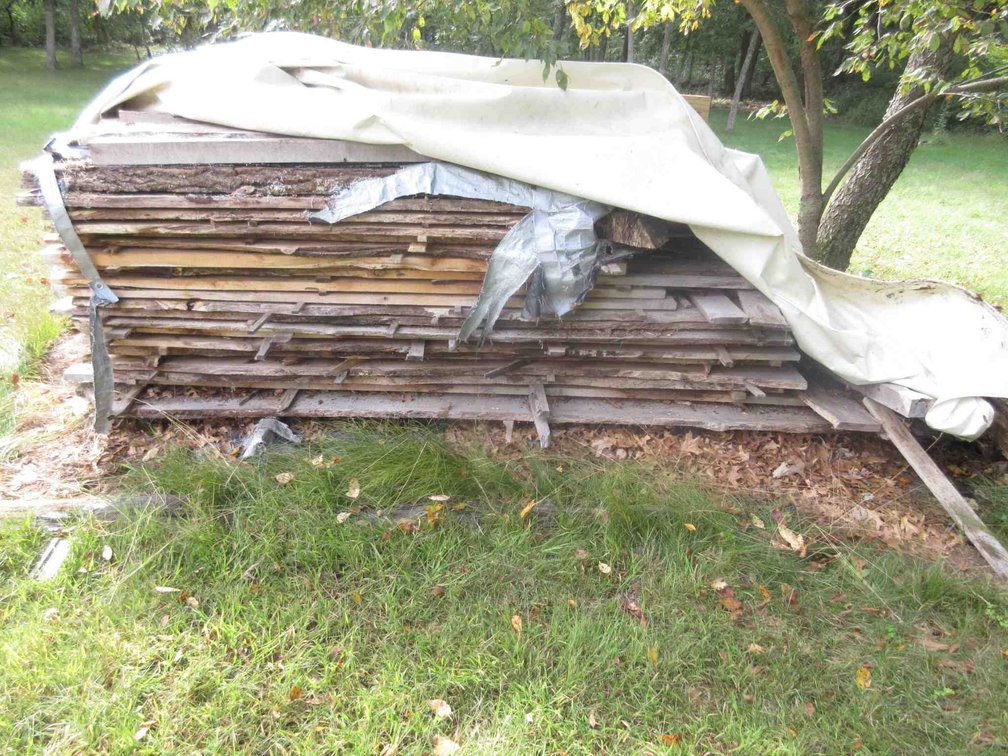 Group of rough sawn lumber