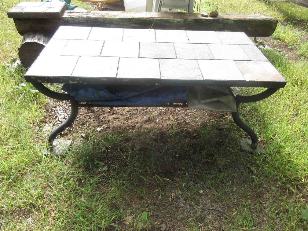 Tile top coffee table