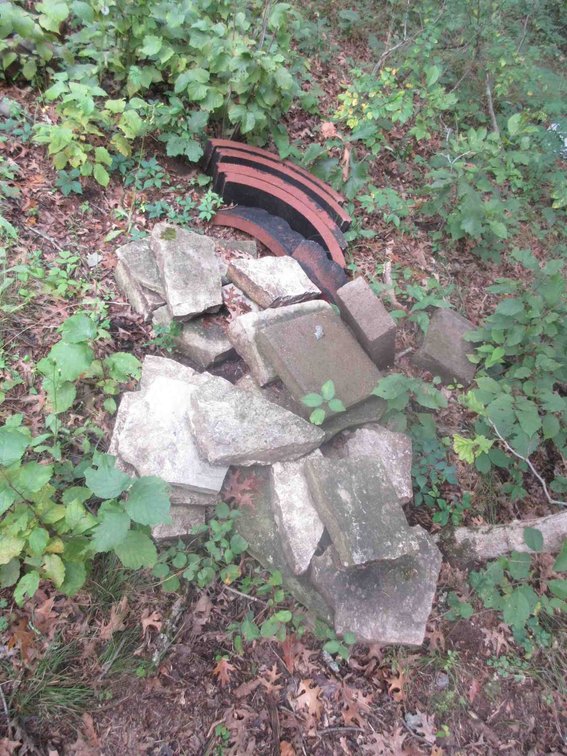Group of cement pavers, stones and edging 