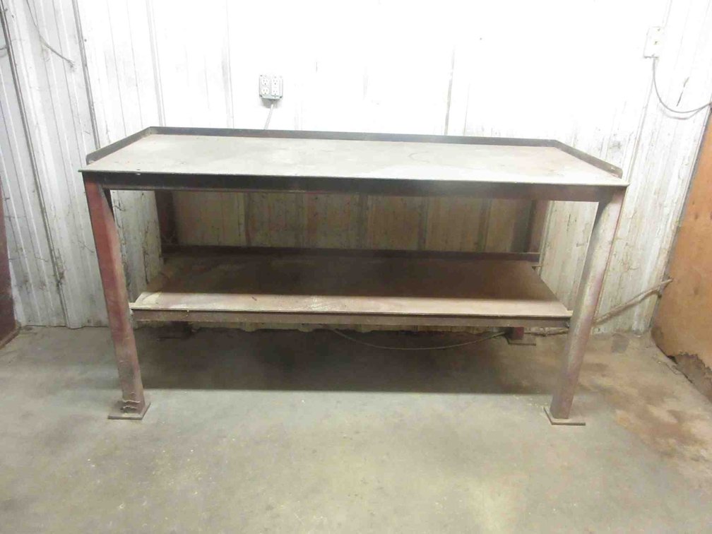 Heavy steel workbench