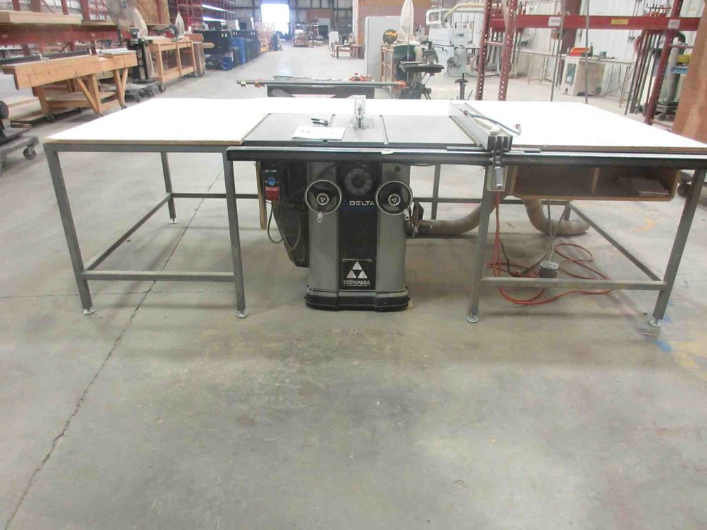 Delta 10" left tilting unisaw with table