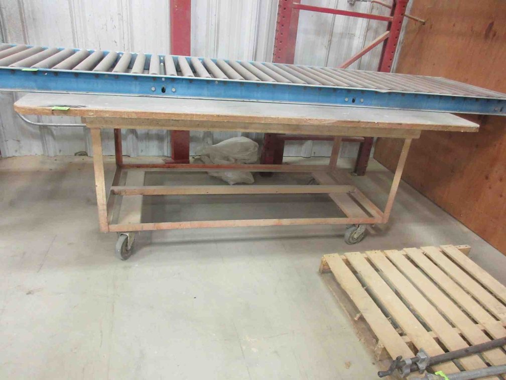 4-Wheel wood shop cart/table