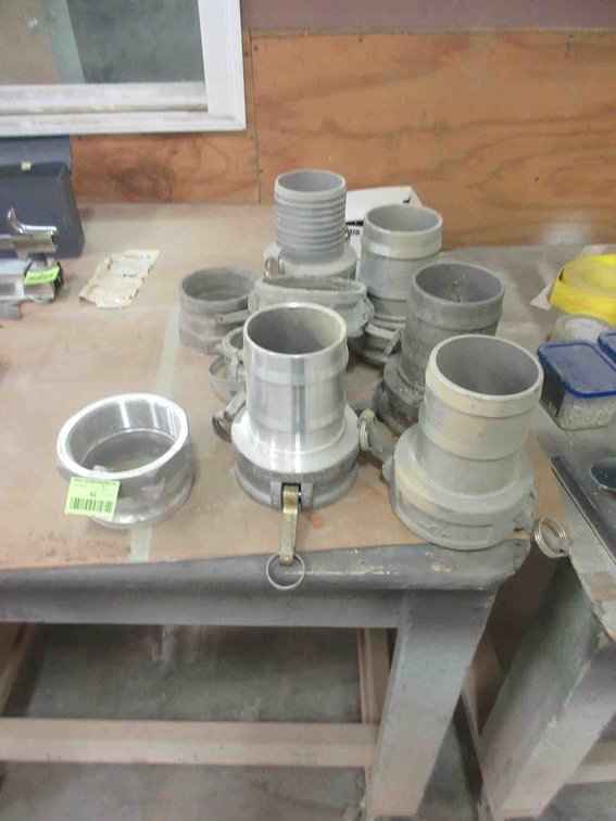 Group of large pipe fittings
