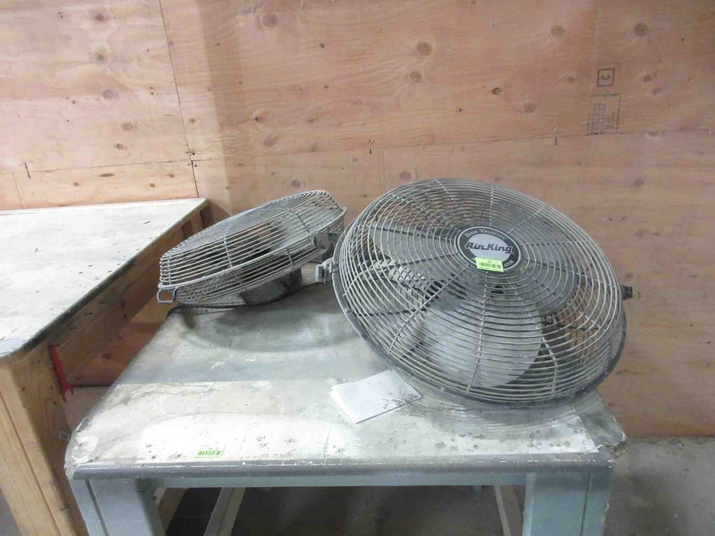 (2) Air King wall mount fans