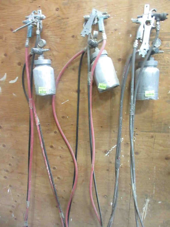 Spray gun set with hose