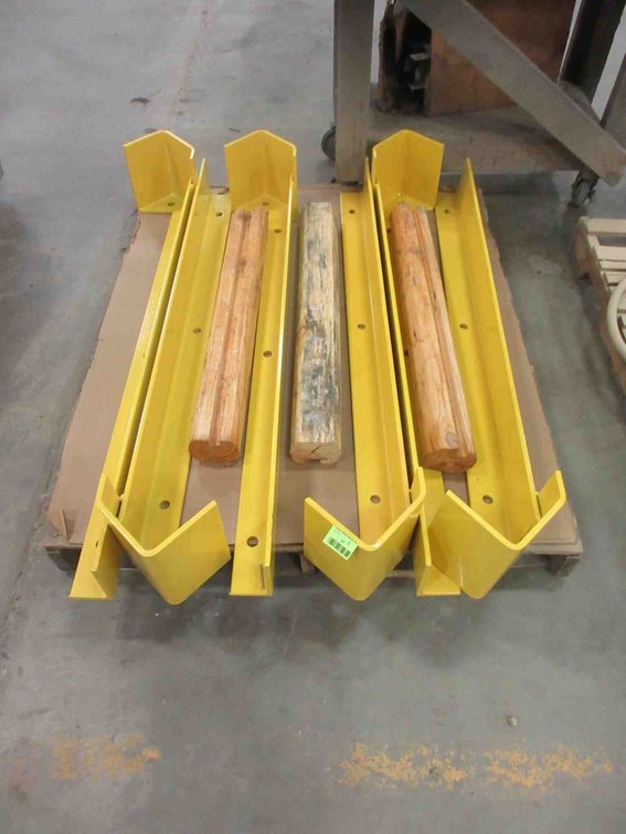 (6) Metal floor protectors for racking