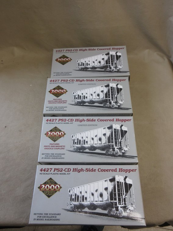 (4) Proto 2000 PS2CD High Side covered Hopper cars