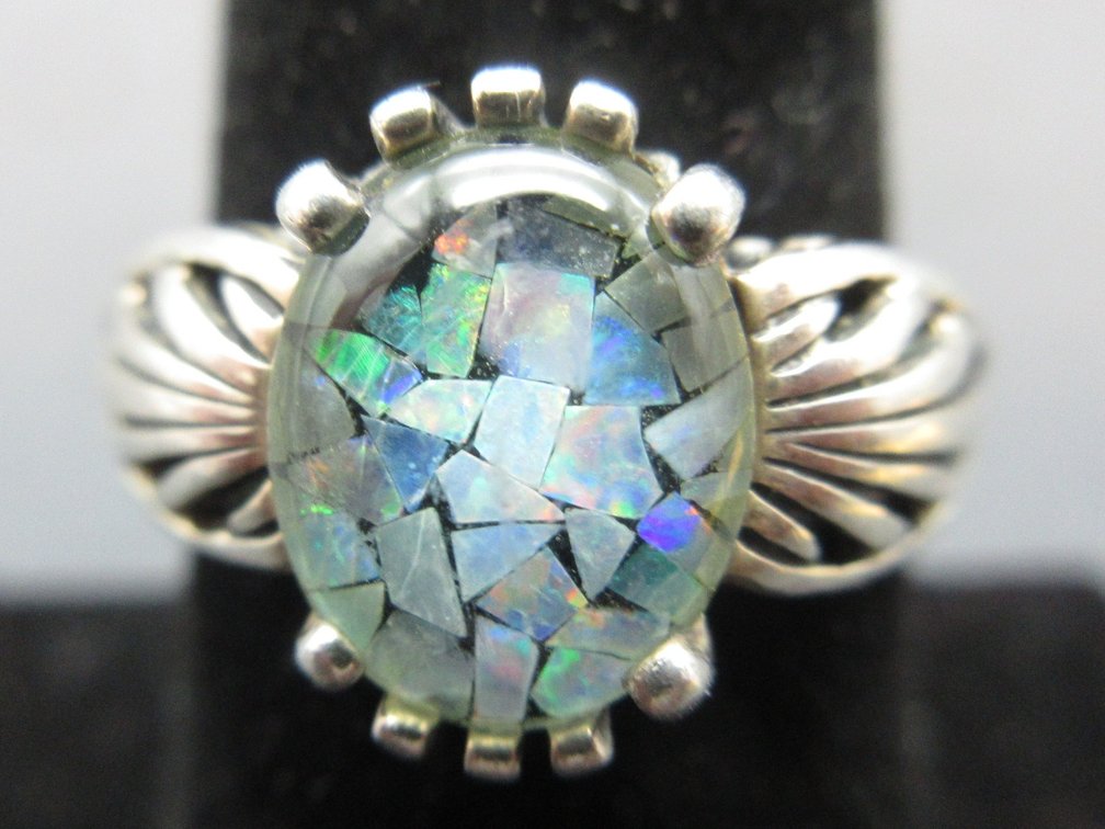 Sterling silver overlay ring by Kabana