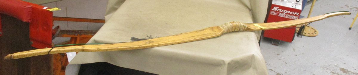 Handmade wooden bow with string