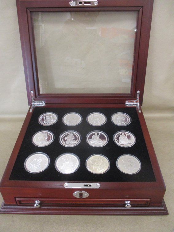 Image for Collector Coin Set, Dept 56, Marked Jewelry and Antiques (purple tag)