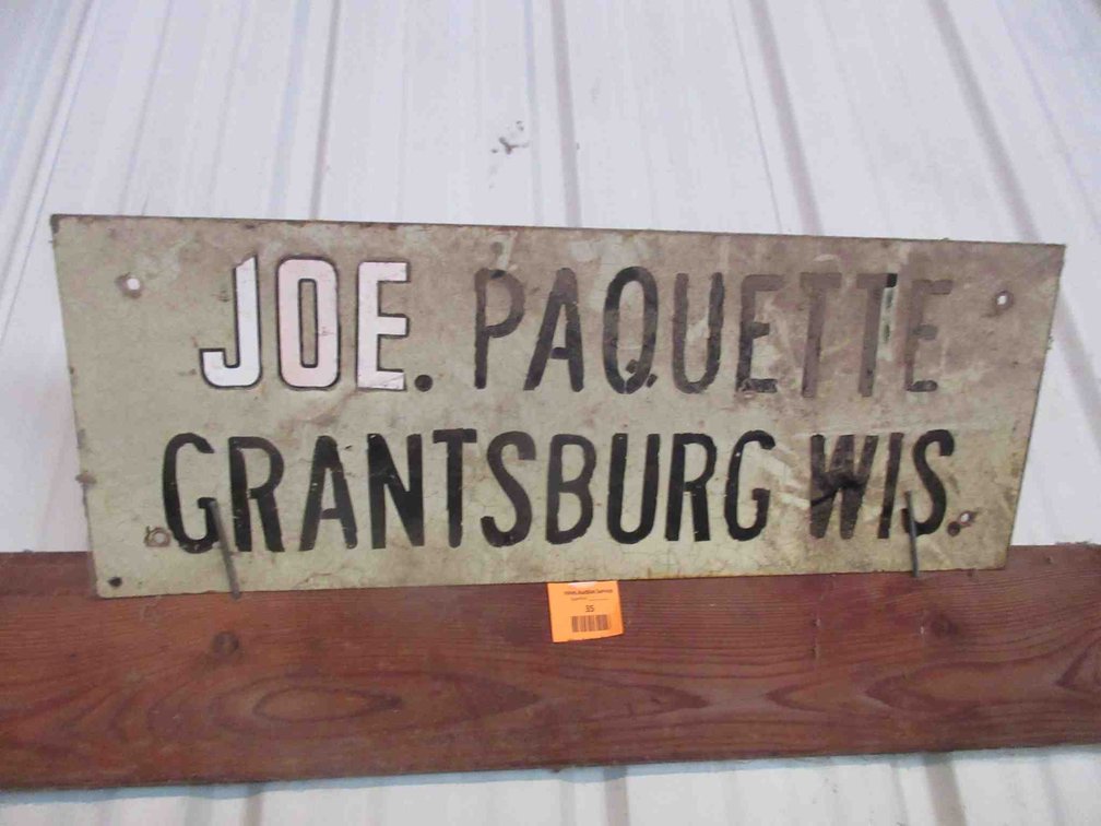Grantsburg metal address sign