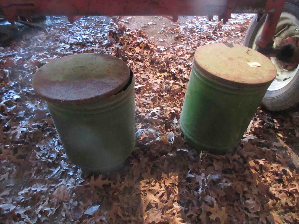 (2) John Deere planter boxes