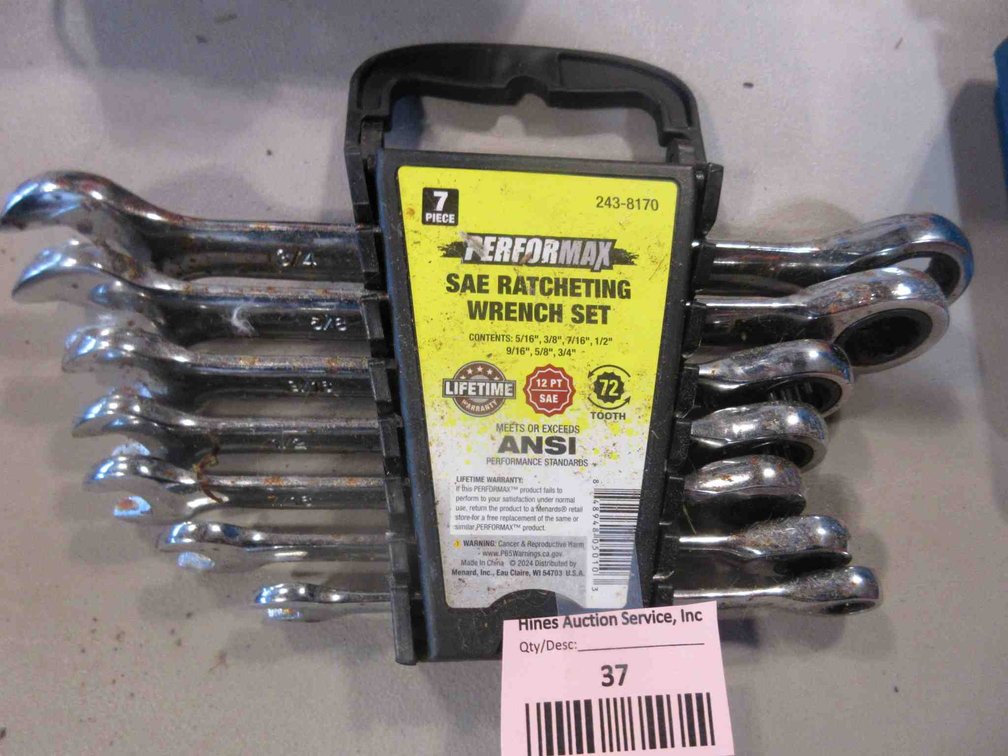 Performax 7-piece SAE ratchet wrench set