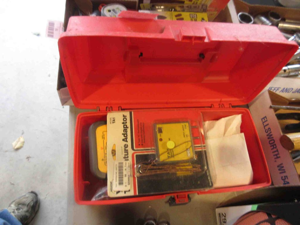 13" Plastic tool box with contents