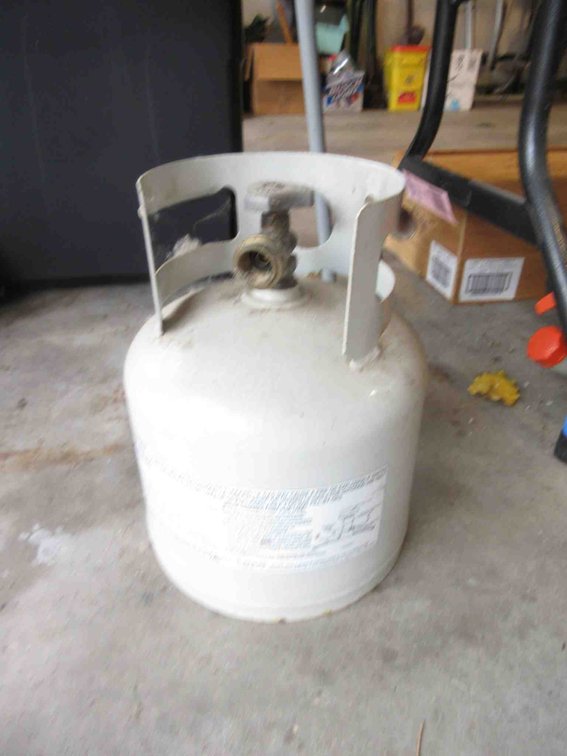 Small propane cylinder
