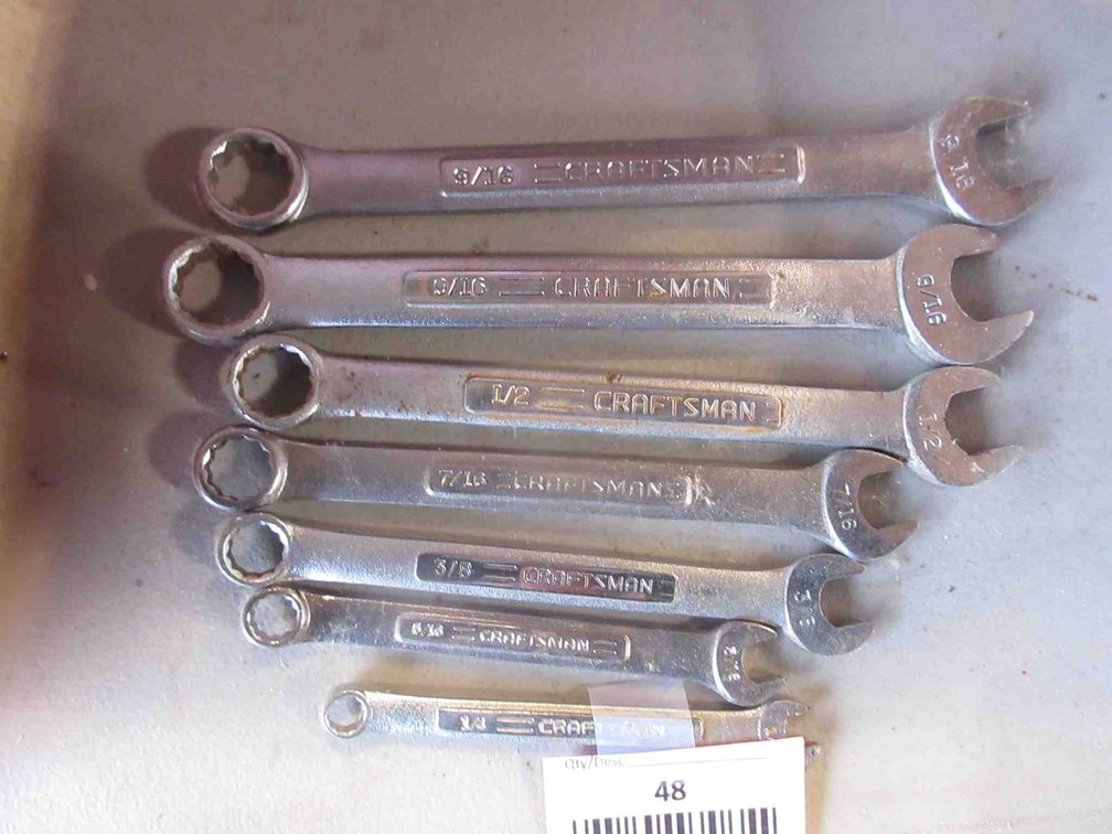 Craftsman 7-piece SAE wrench set