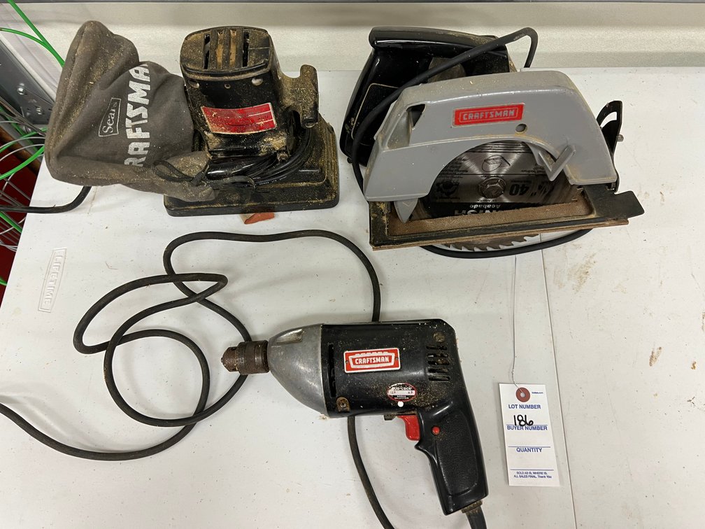 Craftsman Ele Drill  Craftsman Circular Saw Craftsman Dual Action Sander