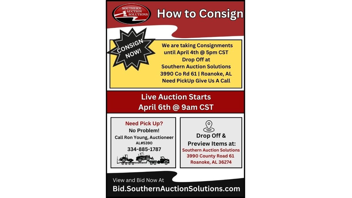 Image for 2024 Spring Live and Online Equipment Auction
