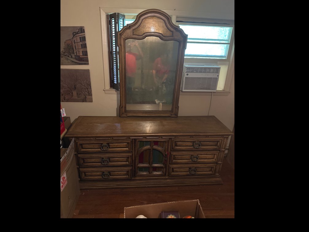 Dresser with mirror