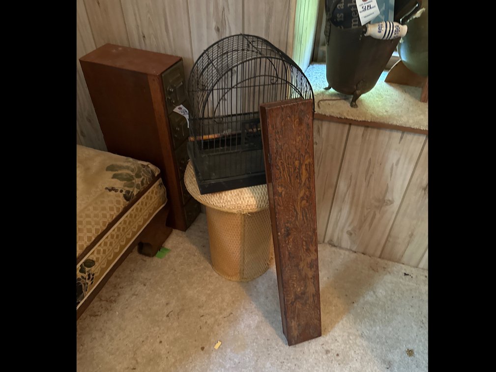 Bird cage and storage box with stool
