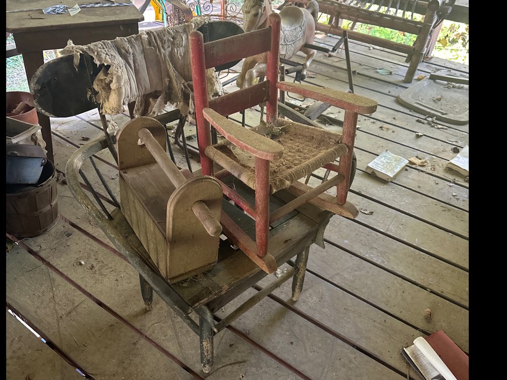 Chairs and tool box 