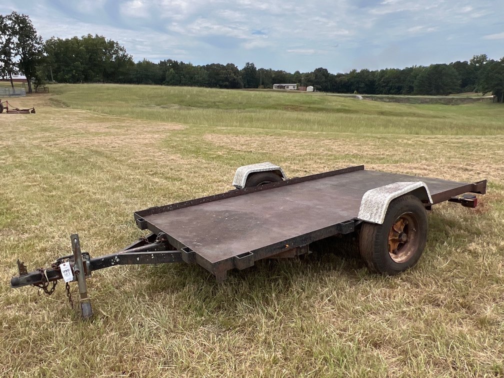 Single Axle 10ft x 5ft Tilt Trailer with Stoke Pockets, Metal Floor  