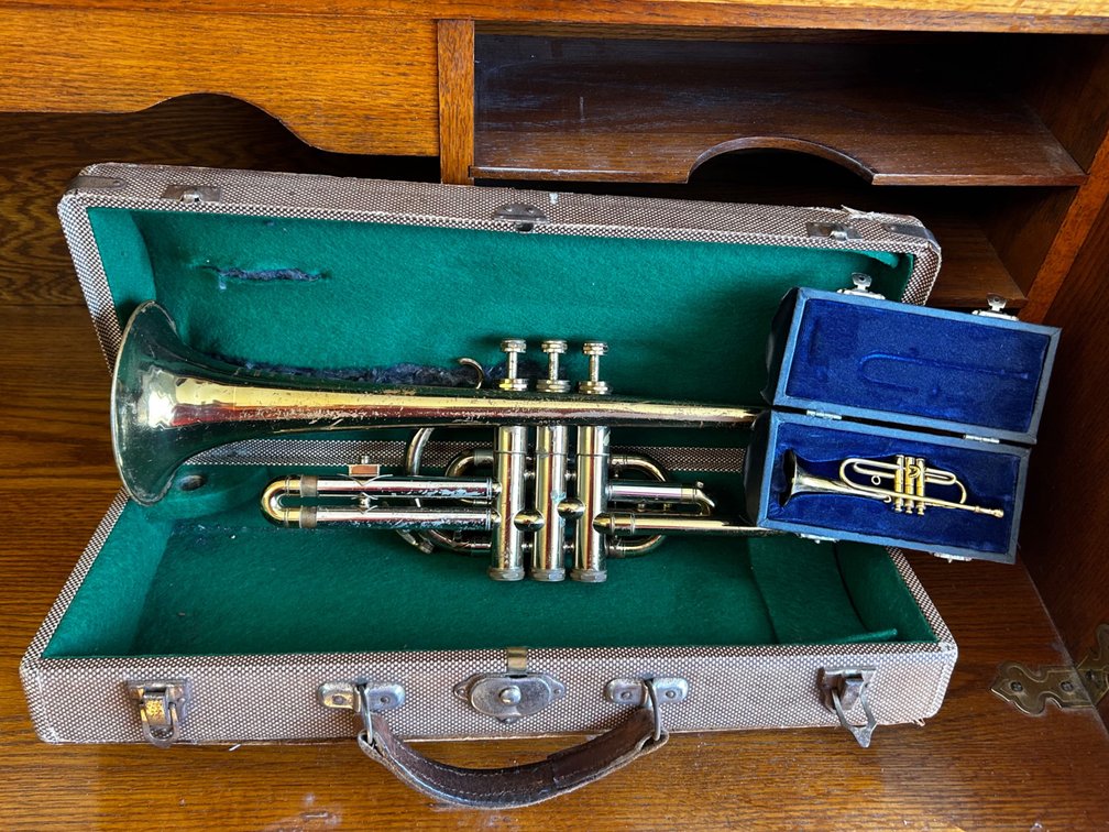 Besson Trumpet & case with Mini Trumpet