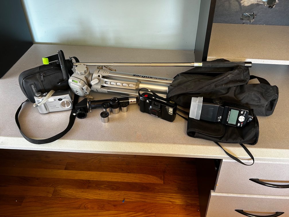 Minolta Freedom 100 Film Camera; Kodiak dx4900 Camera with other Camera Equipment