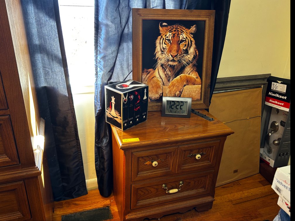 Nightstand, Twilight Book series, Tiger Picture, Alarm Clock