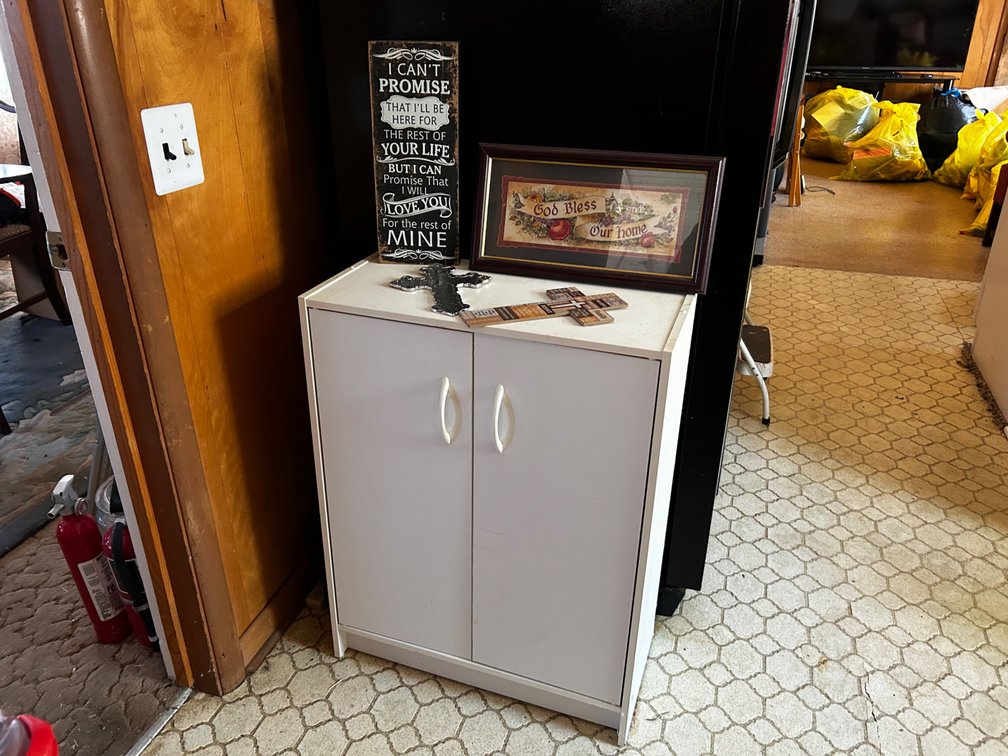 Standing Cabinet with Decorative items
