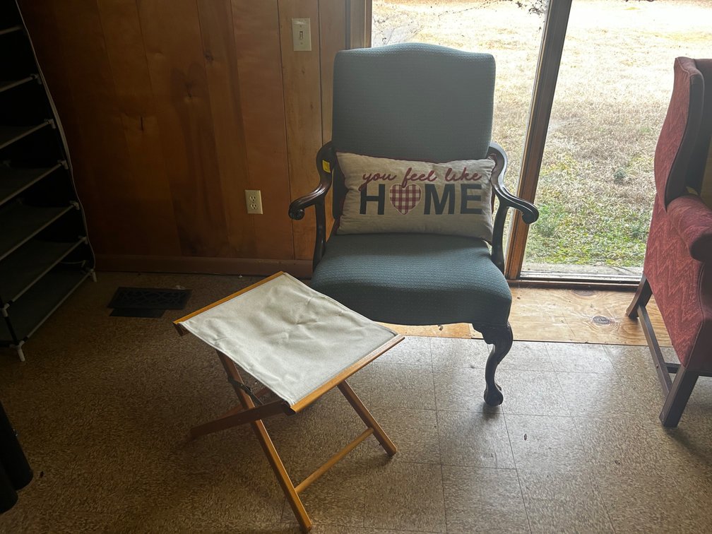 Chair with Canvas Stool