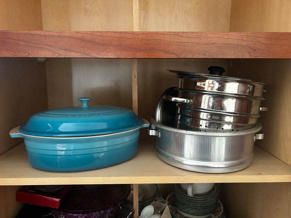 Le Creuset Dutch Oven with Stainless steel pots
