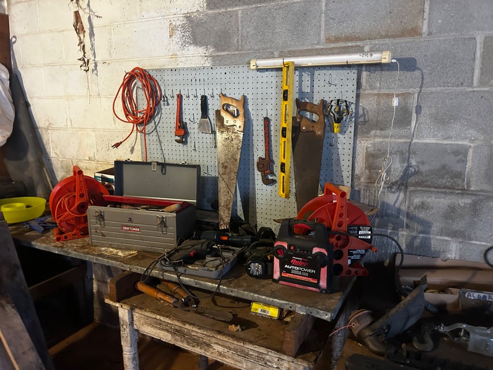 Saws, Toolbox, Leaf blower and more