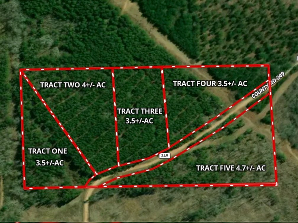Combination 1, 2, 3, 4, and 5: 19 acres +/-