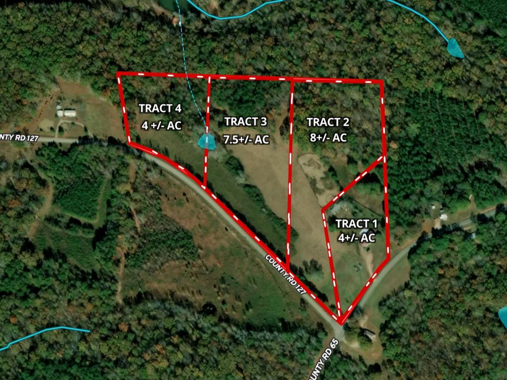 Combinations TRACTS 1+2+3+4  Entire Property