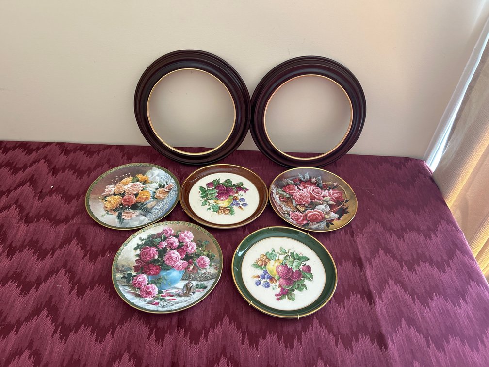 W. S. George decorative plates, The Princess Grace Foundation plate, etc