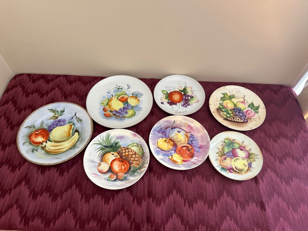 Hand Painted Fruit Plates