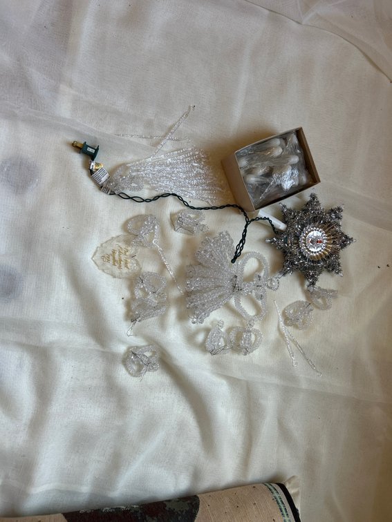 Beaded Ornaments, Tree Topper, Icicles
