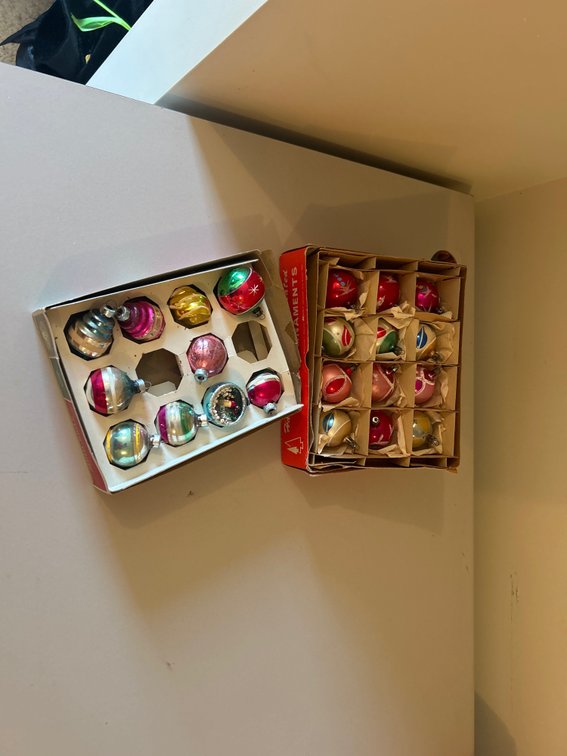 Vintage Colorful Christmas Ornaments