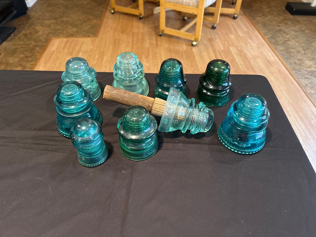 Vintage Glass Telephone Telegraph Pole Insulators