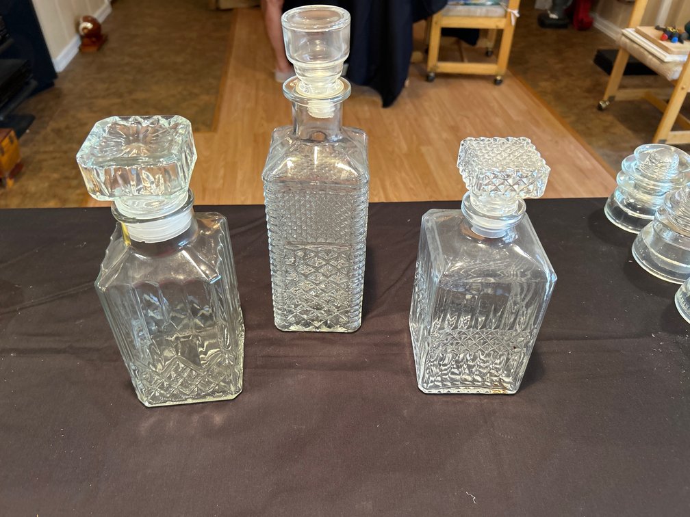 3 Glass Decanters