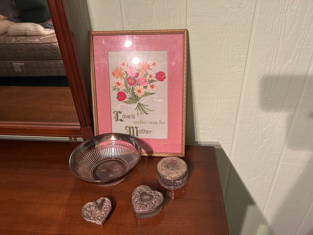 Trinket Boxes, Needlepoint Framed Piece