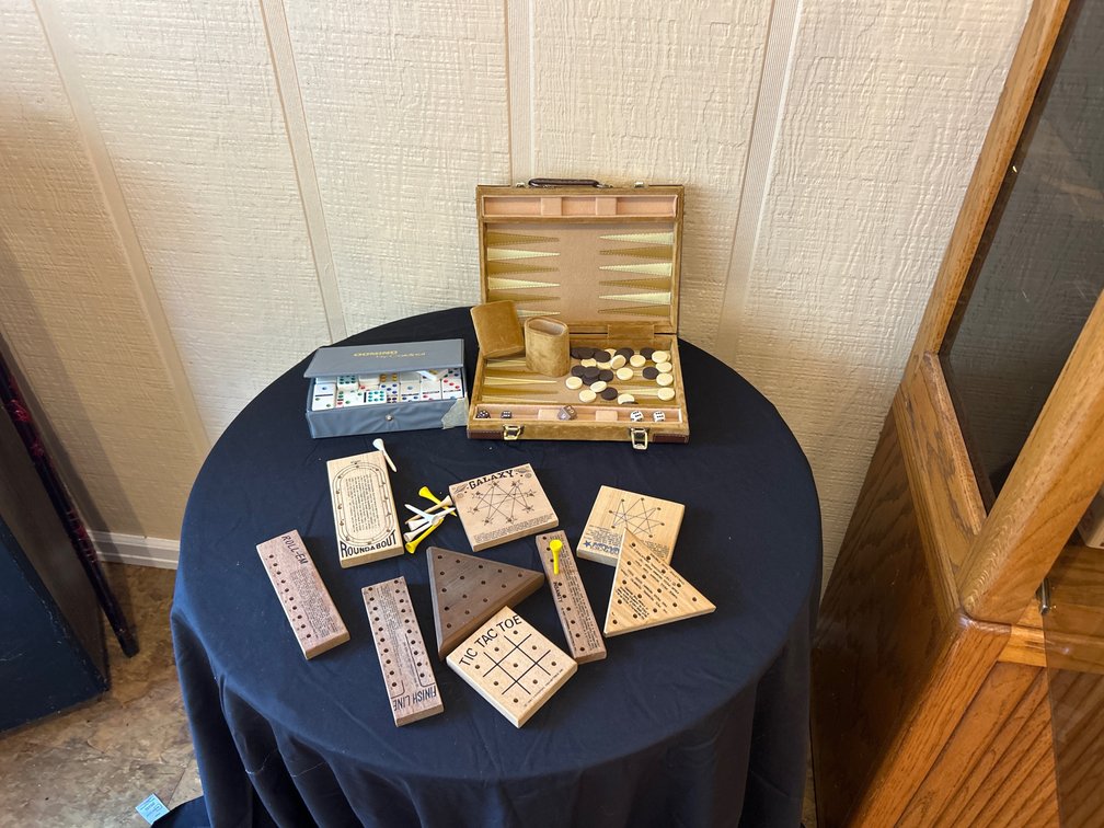 Vintage Backgammon Set, Dominos, Peg Games