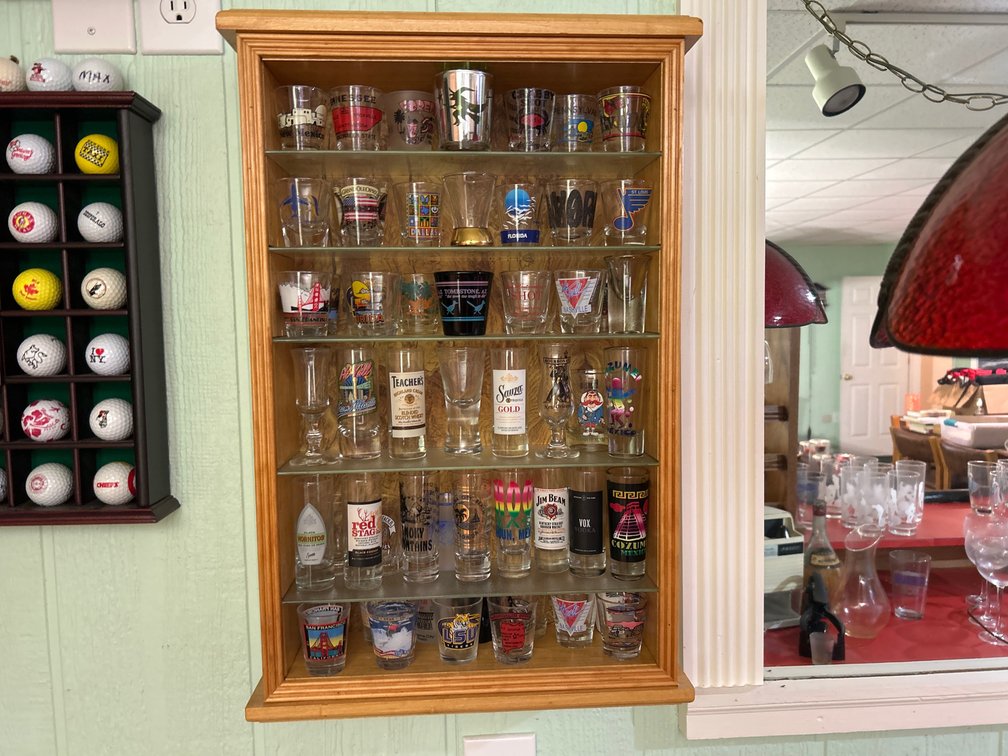 Display Case and Shot Glasses