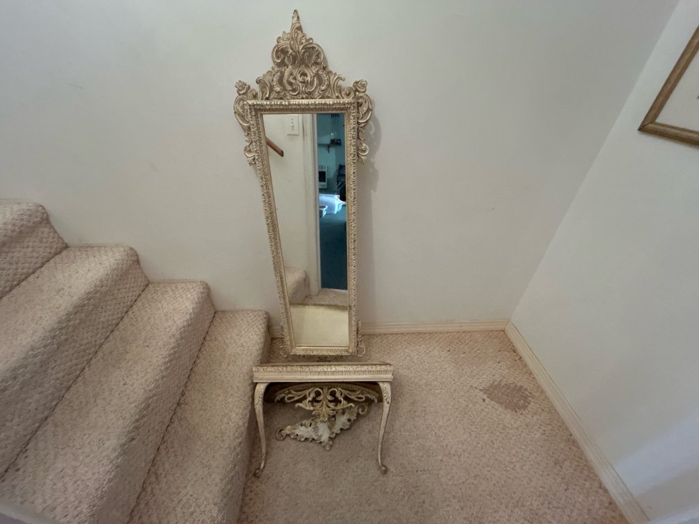 Large Mirror with Shelf