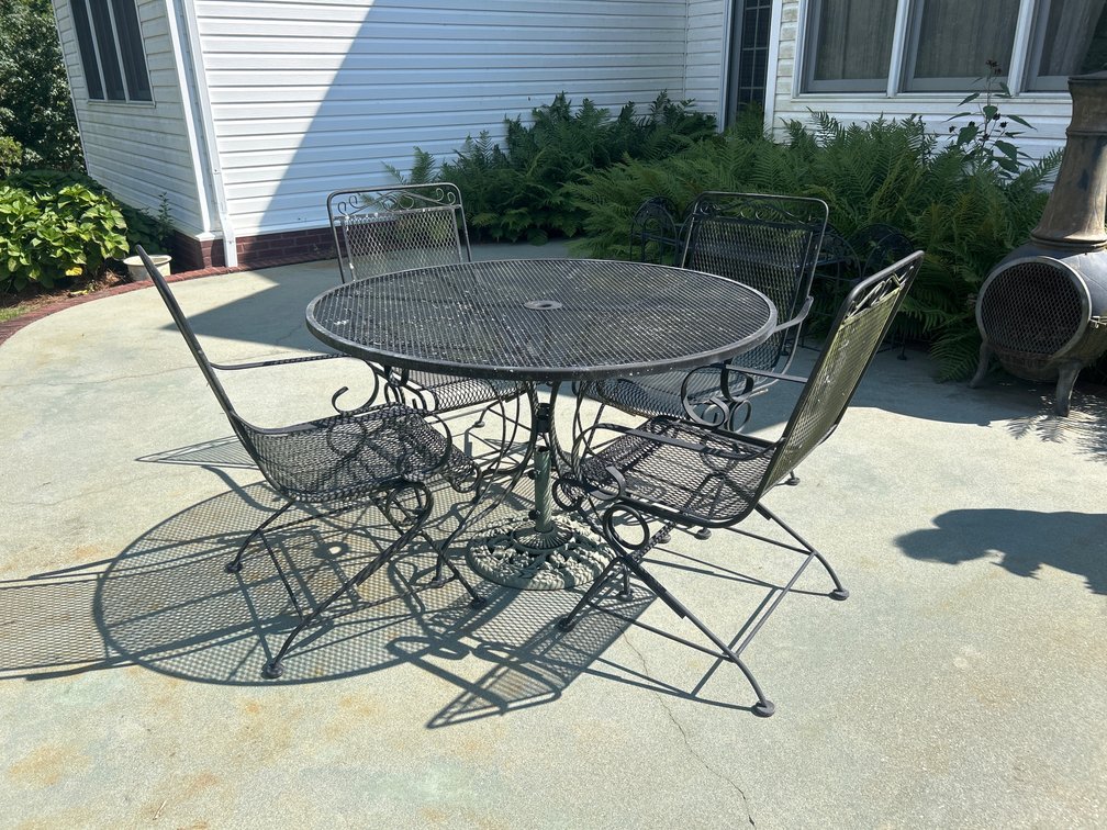 Wrought Iron table and 4 chairs