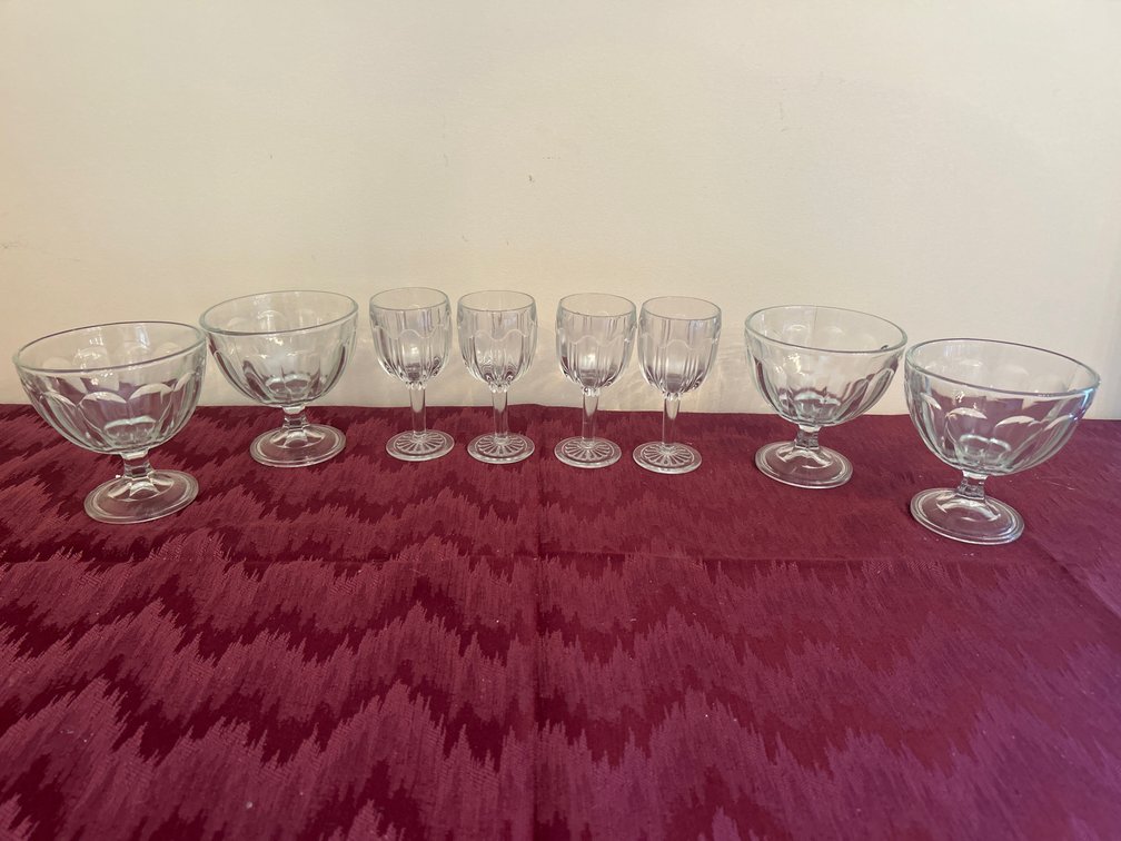 Glass Footed Bowls, Glass Goblets