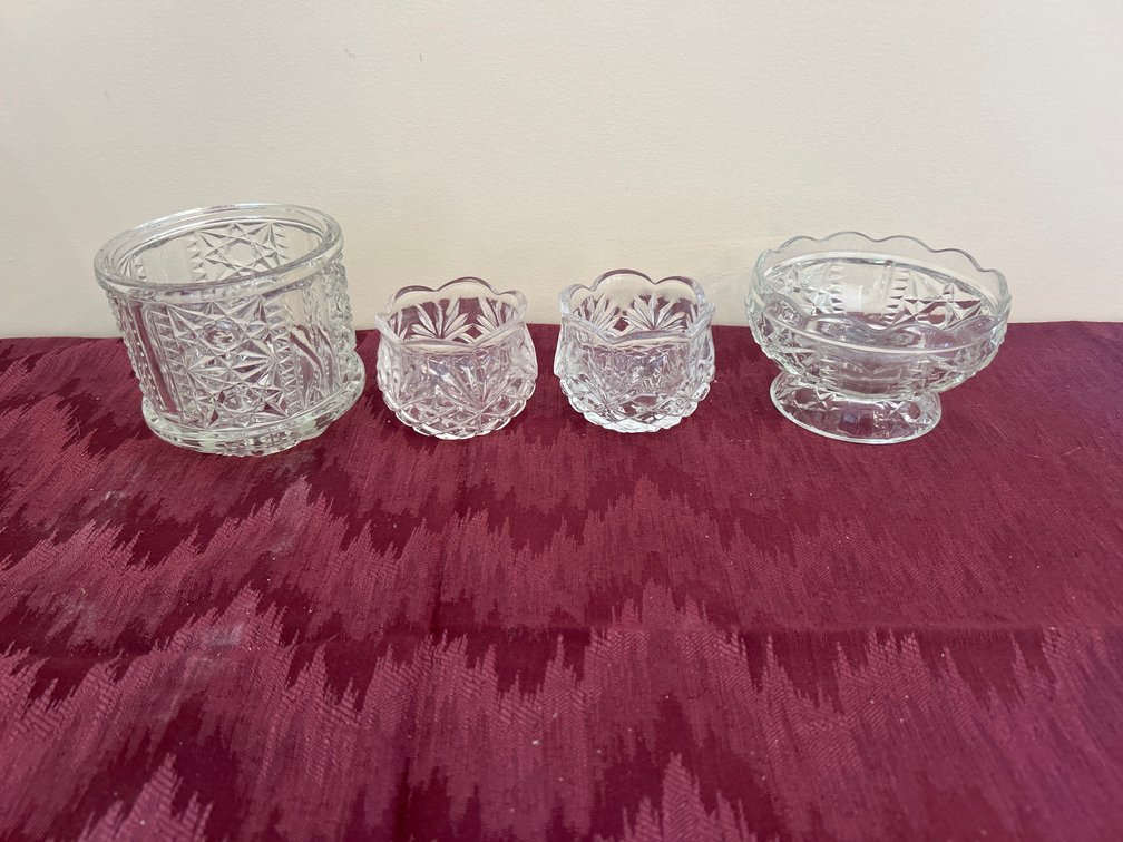 4 Glass Candy Dishes